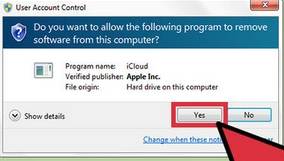 strat to remove iCloud on Windows computers