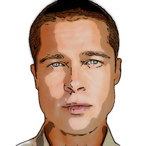 Foto de dibujos animados de Brad Pitt