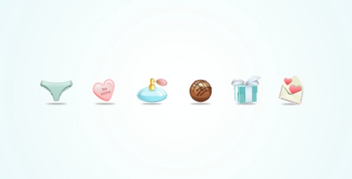 Colección de iconos o recursos gráficos para el día de San Valentin gratis 102