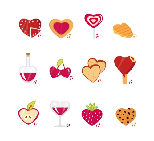 Colección de iconos o recursos gráficos para el día de San Valentin gratis 110