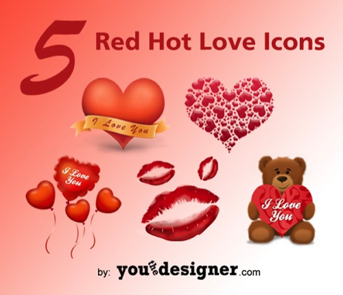 Colección de iconos o recursos gráficos para el día de San Valentin gratis 16