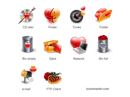 Colección de iconos o recursos gráficos para el día de San Valentin gratis 86