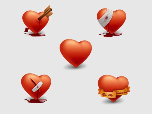 Colección de iconos o recursos gráficos para el día de San Valentin gratis 90