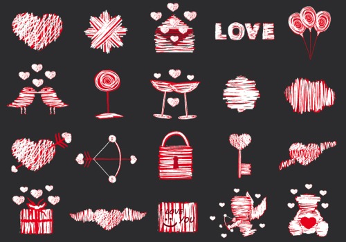 Colección de iconos o recursos gráficos para el día de San Valentin gratis 96