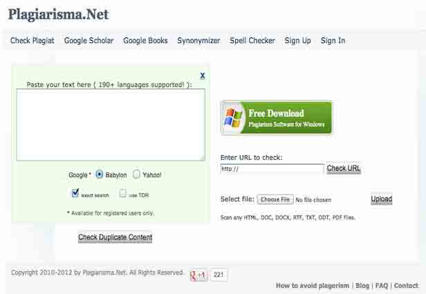 Copyscape alternativas Plagiarisma - herramientas corrector plagio