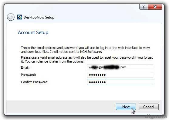 Configuración DesktopNow