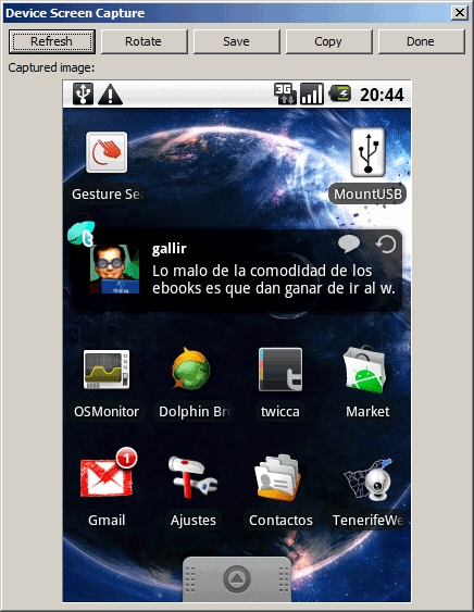 device screen capture captura pantalla android