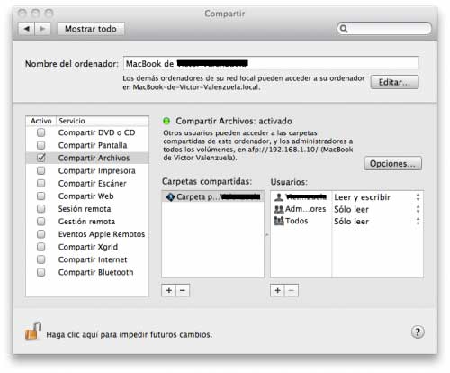 Cómo compartir carpetas entre Mac OS y Windows 3