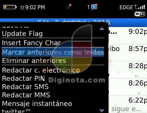 iconos extraños blackberry