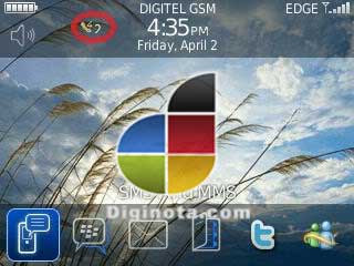 iconos extraños blackberry