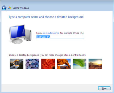 Truco Instalar Windows Vista nombre pc