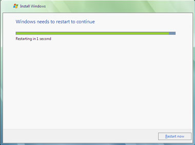 Truco Instalar Windows Vista Reiniciar