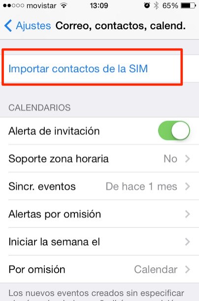 Importar contactos de una tarjeta SIM al iPhone