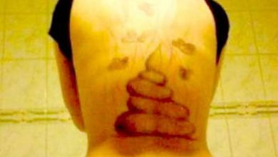 Por infidelidad le tatuó un pupú en la espalda a su novia porque lo engañaba 3