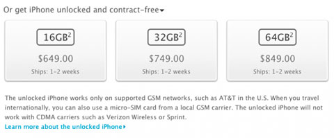 El iPhone 4S libre ya está a la venta en EEUU, 1