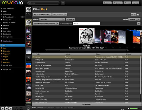 Un reproductor de música online que además de gratis, esta en español y es una buena alternativa a Spotify y Grooveshark 14