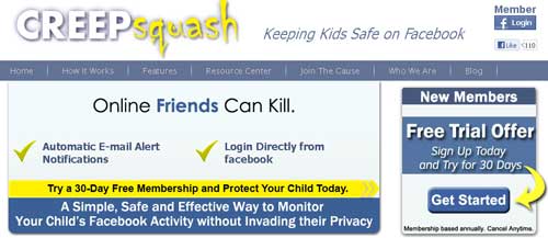 Protege a tus niños del acoso virtual en Facebook con: CreepSquash 70