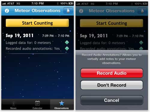 Una aplicación de apple para ayudar a rastrear meteoritos 33