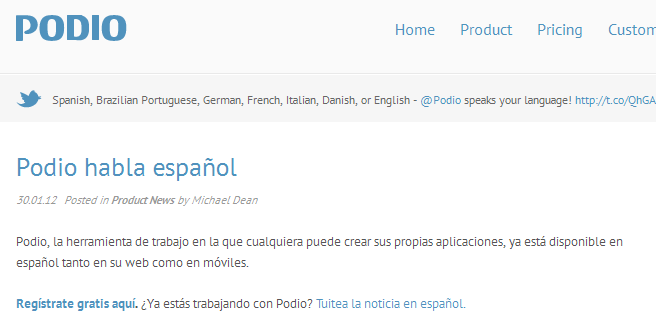 Servicio para crear aplicaciones iOS o Android sin saber programar y ahora PODIO habla español 18