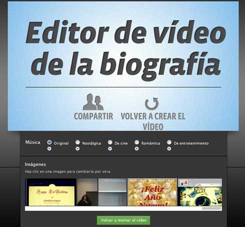 Aplicación de Facebook para crear un vídeo de nuestro Timeline: Timeline Movie Maker 59