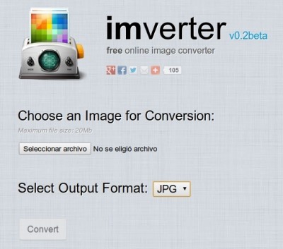 Conversor de imágenes en línea gratis con -Imverter- 3