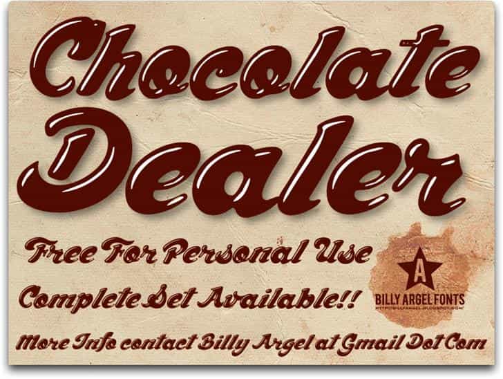 Chocolate dealer font