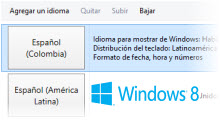 cambiar el idioma de windows 8