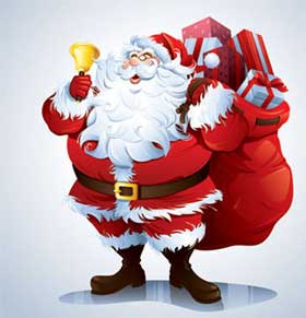 Colección de vectores de santa o Papa Noel para Navidad 12