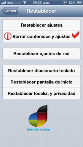 Cómo borrar y preparar datos de tu (iPhone, iPad, iPod) para venderlo o regalar 5