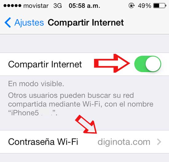 iphone como moden compartir internet
