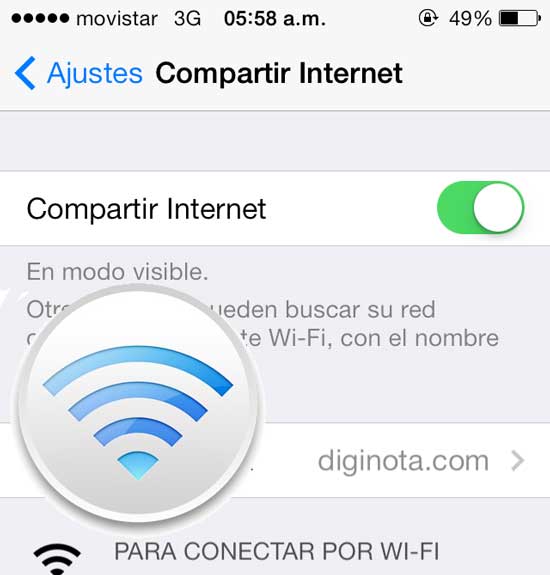 Como compartir el internet desde un iPhone como moden