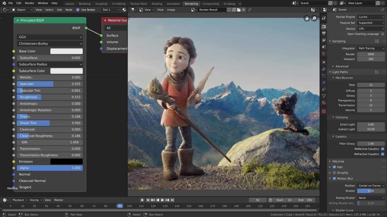 Blender renderizado en 3D