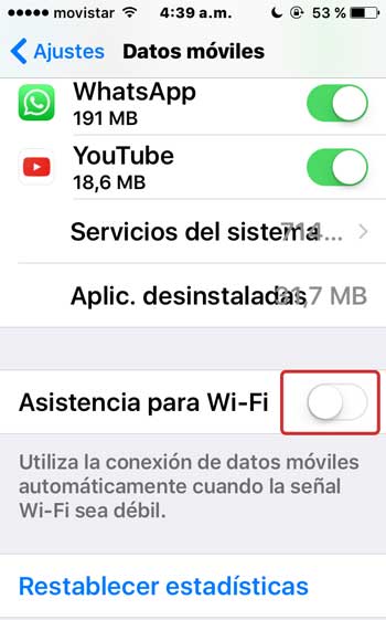 Cómo desactivar la función del iPhone que te consume los megas de tu plan de datos