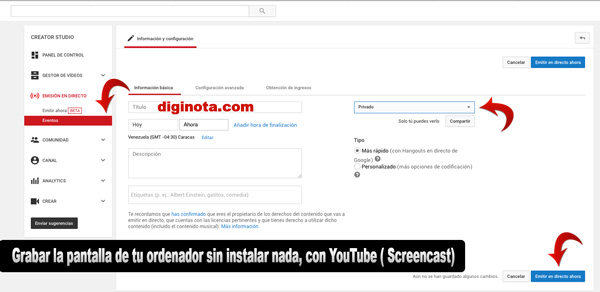 Graba en video la pantalla