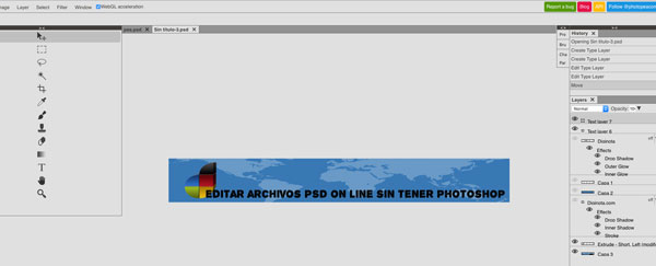 Editar Archivos PSD sin Photoshop on-line