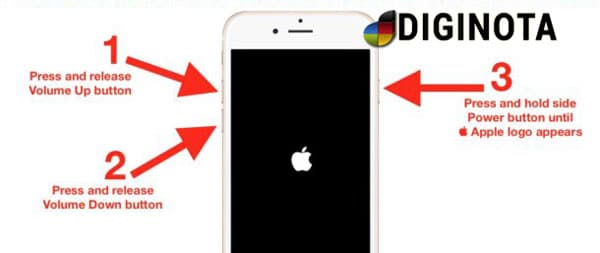 Force Restart or Hard Reset iPhone 8