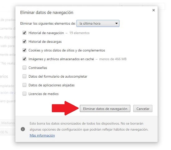 borra todo lo visto hoy en google
