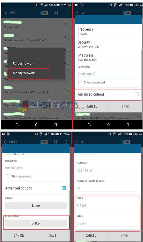 como cambiar DNS en Android fácil