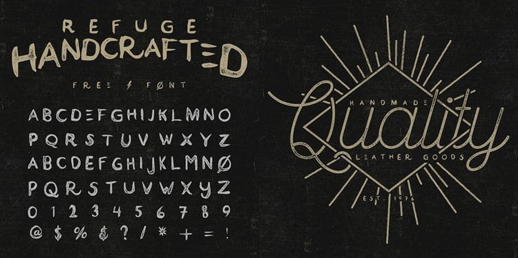 Refuge Handcrafted Typeface free