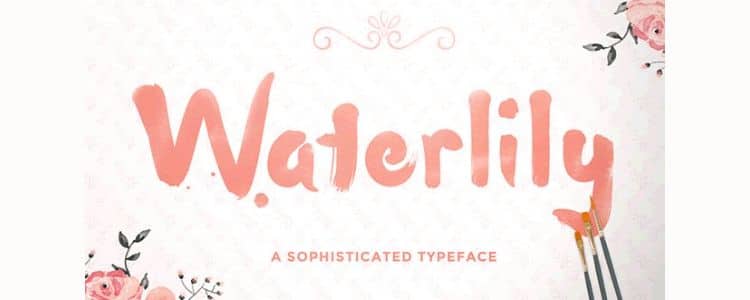 Waterlily free handwritten Handwriting Font