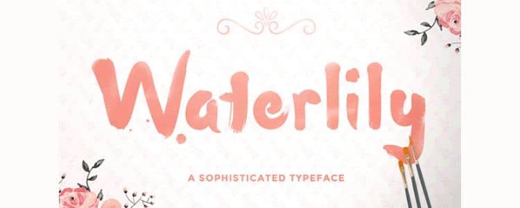 Waterlily free handwritten Handwriting Font