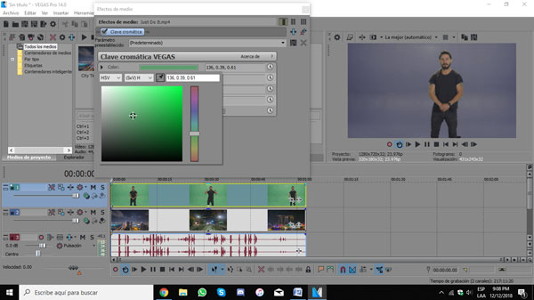 hacer un croma con vegas