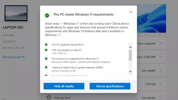 PC health windows 11
