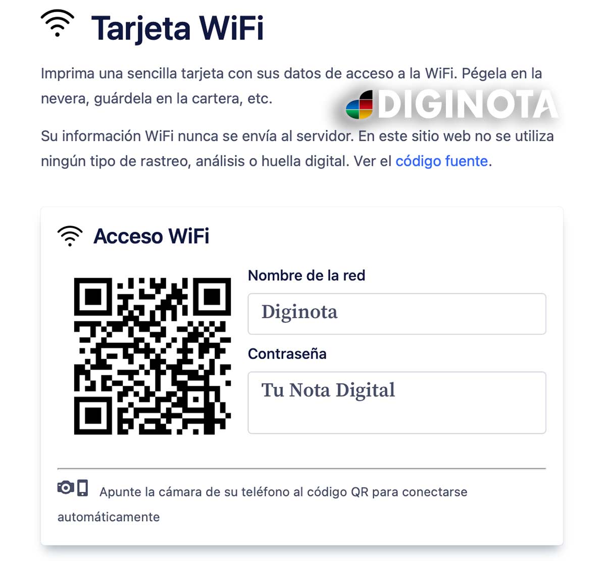 Compartir red wifi por QR