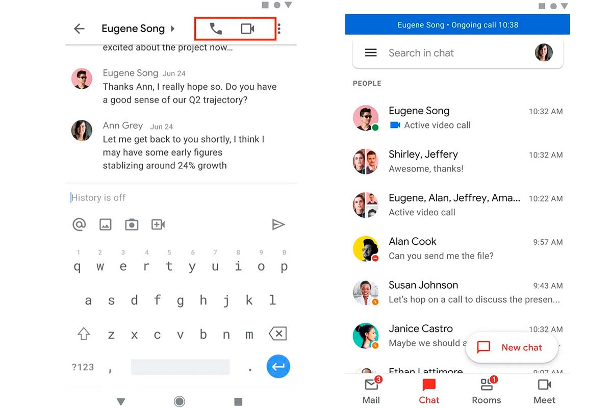Llamadas desde gmail