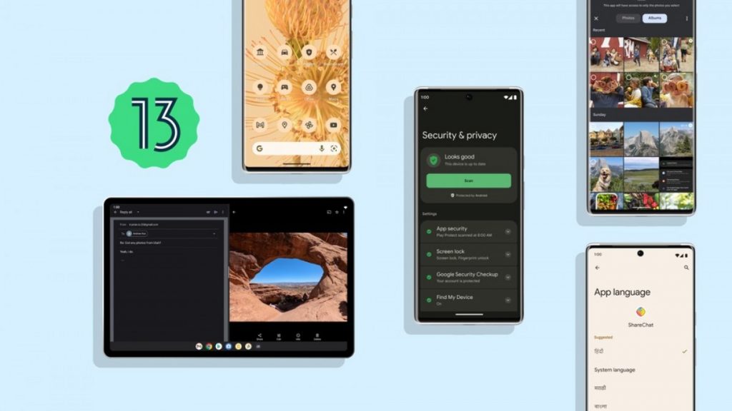 Lista de dispositivos que participan en las pruebas beta de Android 13 1