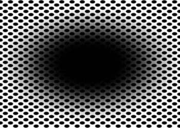 ilusión óptica conocida como "el agujero en expansión".